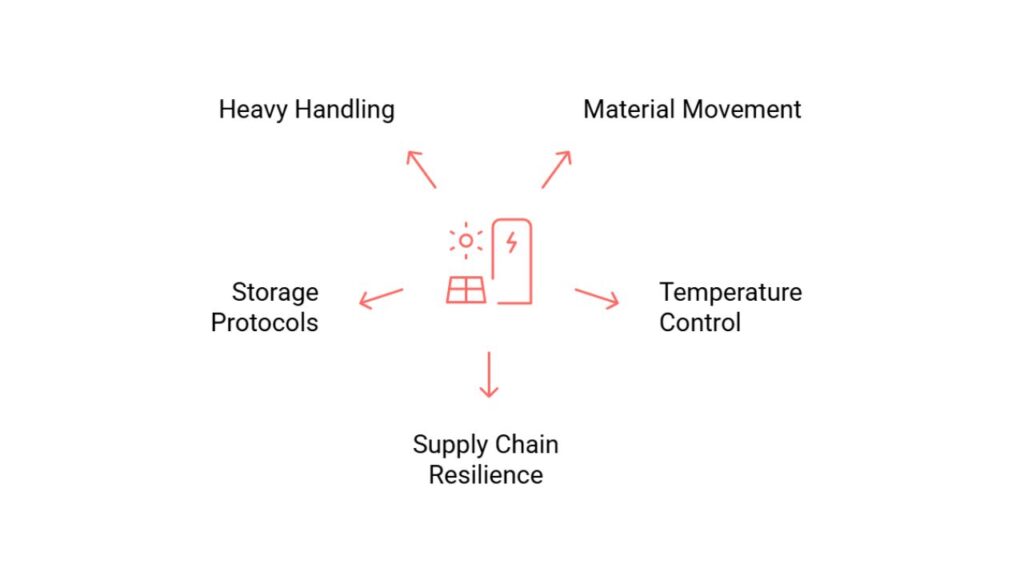 solar and battery warehousing challenges