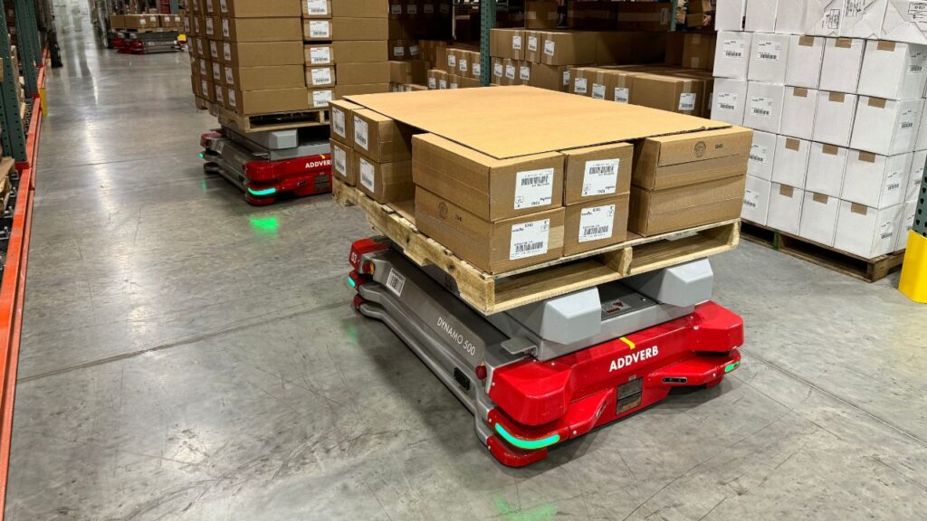 solar and battery warehousing material movement