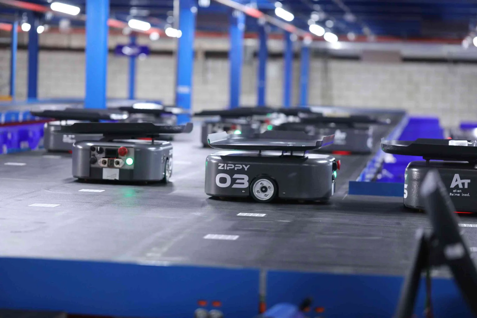 Zippy sorting robots at Landmark Group