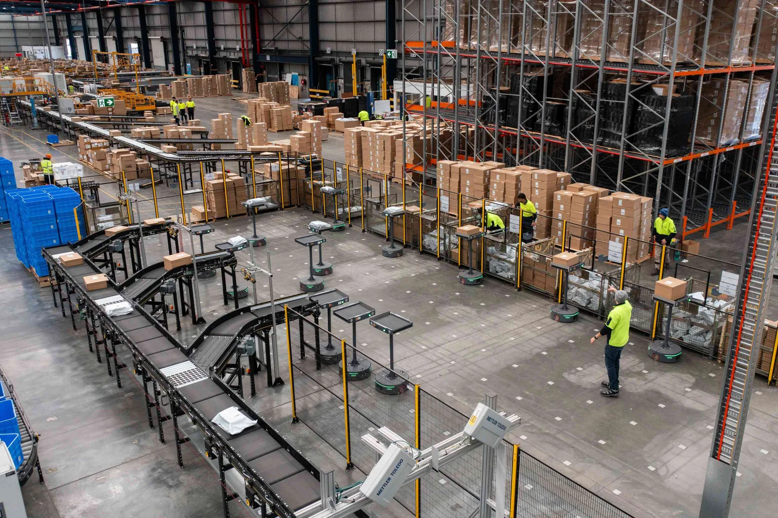 Conveyor and sortation area at the Maersk facility